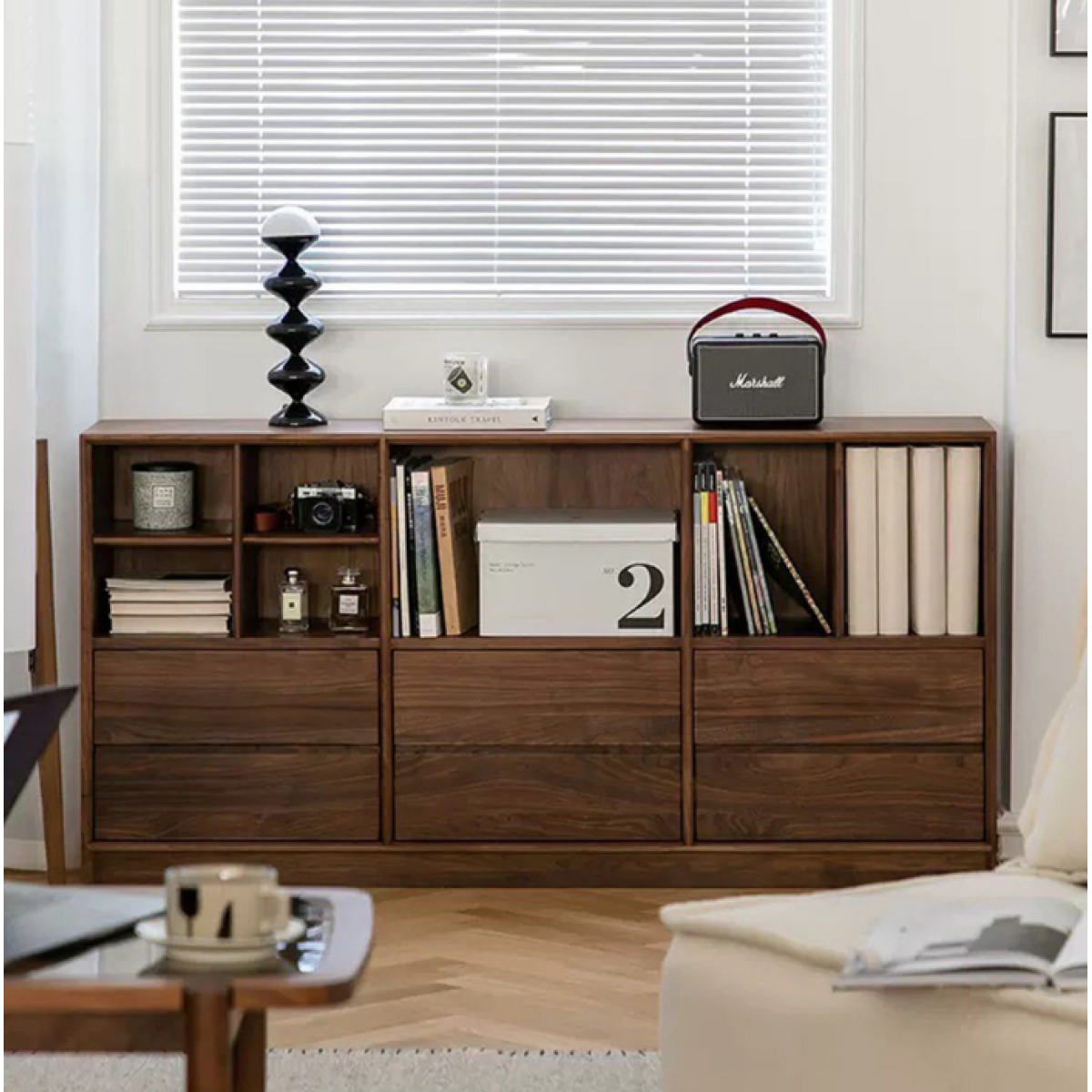 Fuurn SE3436-W Mikkel Walnut 胡桃木儲物櫃 (3個單位)